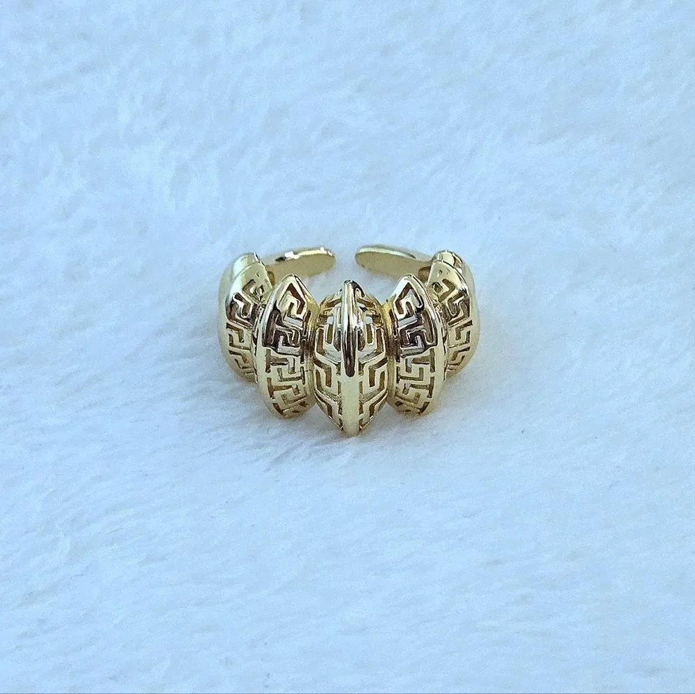 Eye👁 Candy🍭 Septet (7) Ridge Greek🇬🇷 Key🔑 Statement Ring💍 - NWT